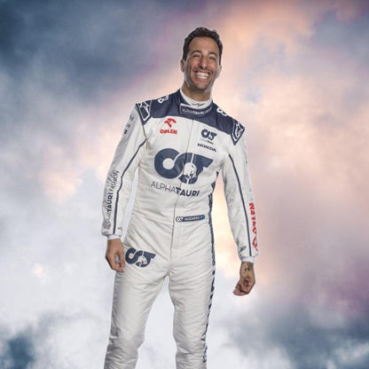 2023 New Daniel Ricciardo Alphatauri F1 Race Suit - F1 Vintage Racewear