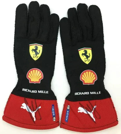 2023 Carlos Sainz Scuderia Ferrari F1 Race Gloves - F1 Vintage Racewear