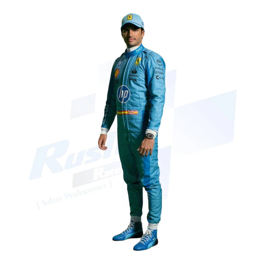 2024 Carlos Sainz Jr. HP Miami Grand Prix F1 Race Suit - F1 Vintage Racewear