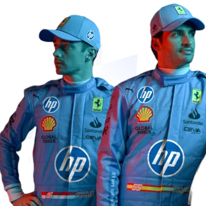 2024 Carlos Sainz Jr. HP Miami Grand Prix F1 Race Suit - F1 Vintage Racewear
