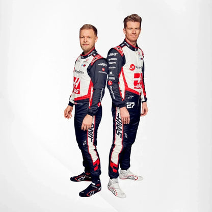 2024 Kevin Magnussen Nico Hulkenberg Haas F1 Team Race Suit - F1 Vintage Racewear