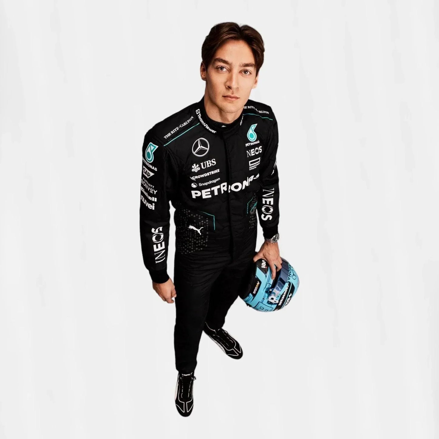 2024 Lewis Hamilton George Russell Mercedes AMG F1 Team Race Suit - F1 Vintage Racewear