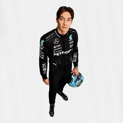 2024 Lewis Hamilton George Russell Mercedes AMG F1 Team Race Suit - F1 Vintage Racewear