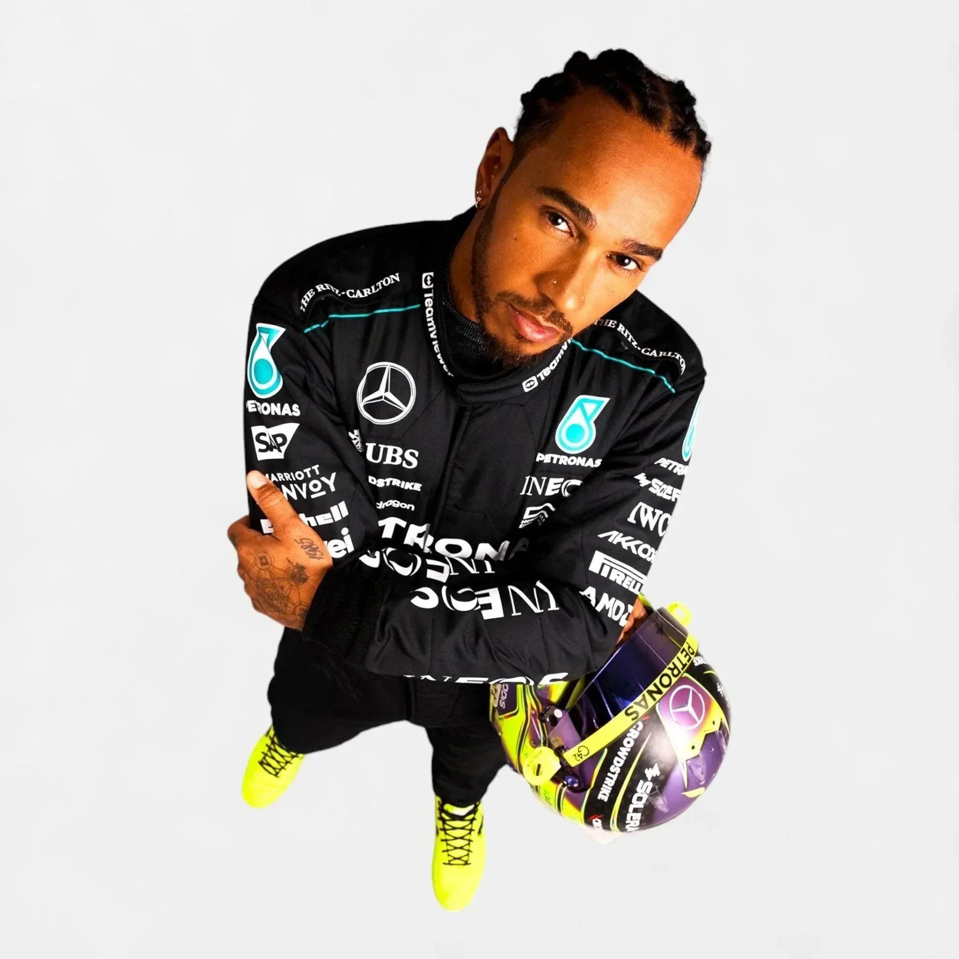 2024 Lewis Hamilton George Russell Mercedes AMG F1 Team Race Suit - F1 Vintage Racewear