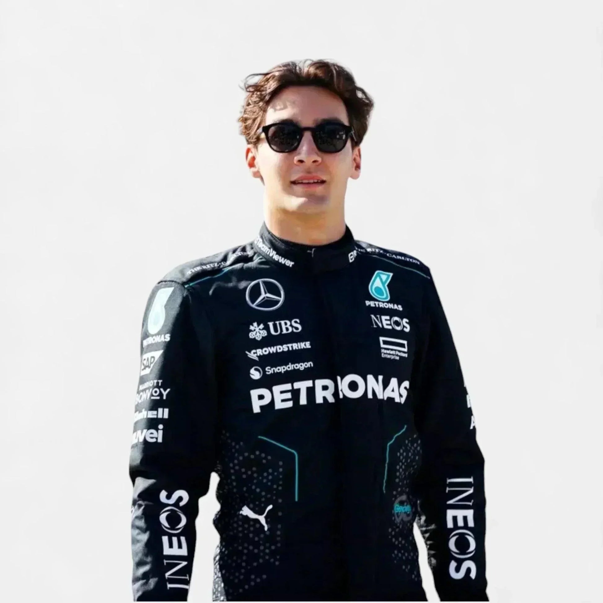 2024 Lewis Hamilton George Russell Mercedes AMG F1 Team Race Suit - F1 Vintage Racewear