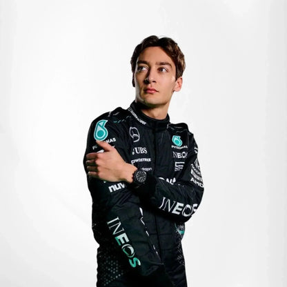2024 Lewis Hamilton George Russell Mercedes AMG F1 Team Race Suit - F1 Vintage Racewear