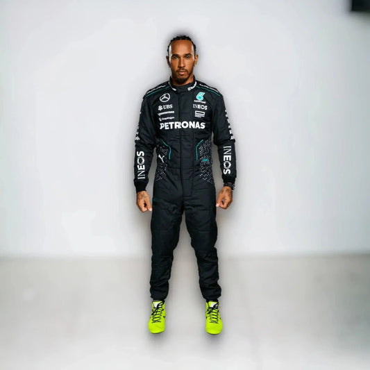 2024 Lewis Hamilton Mercedes-AMG Petronas F1 team Suit - F1 Vintage Racewear