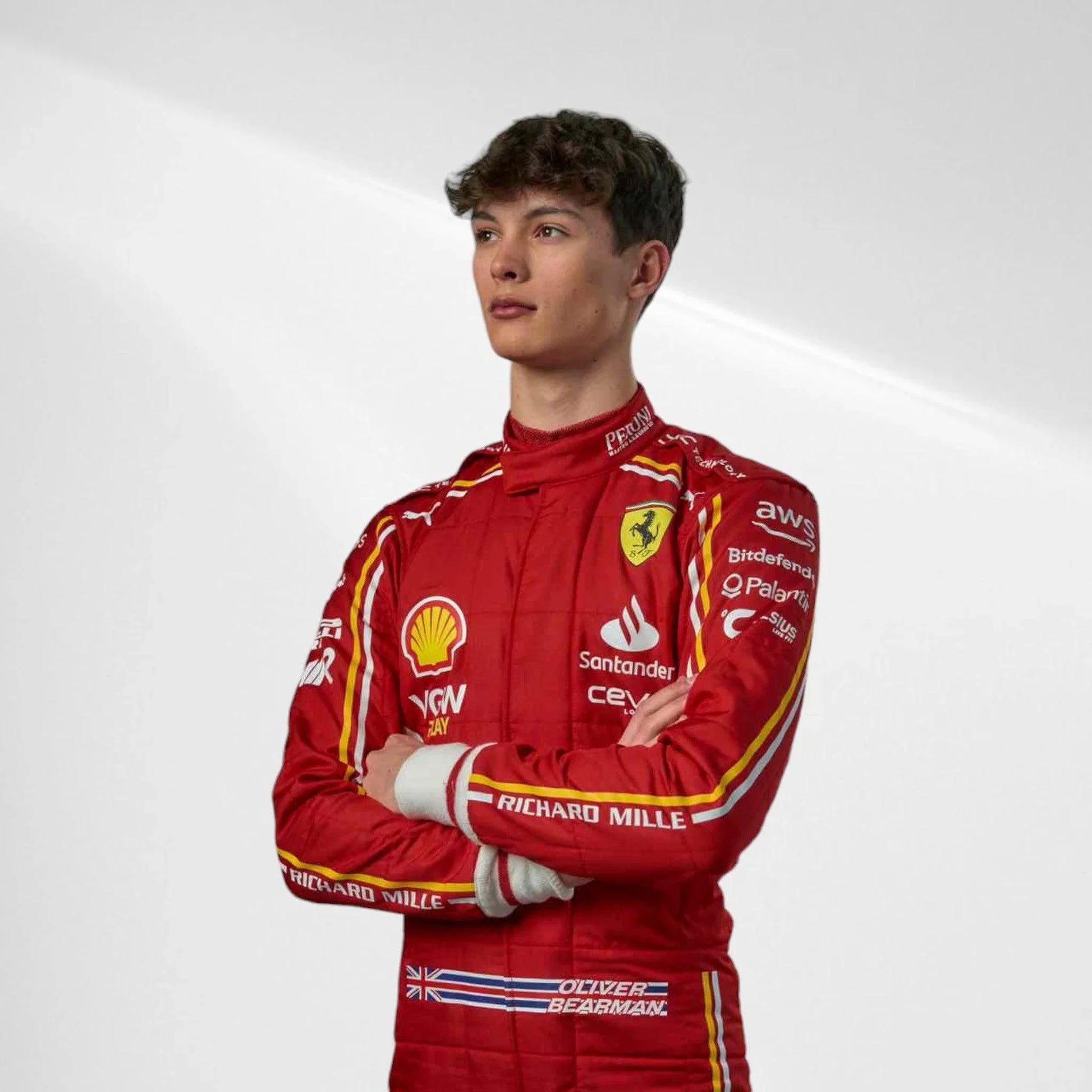 2024 Oliver Bearman Carlos Sainz Scuderia Ferrari Race suit New - F1 Vintage Racewear