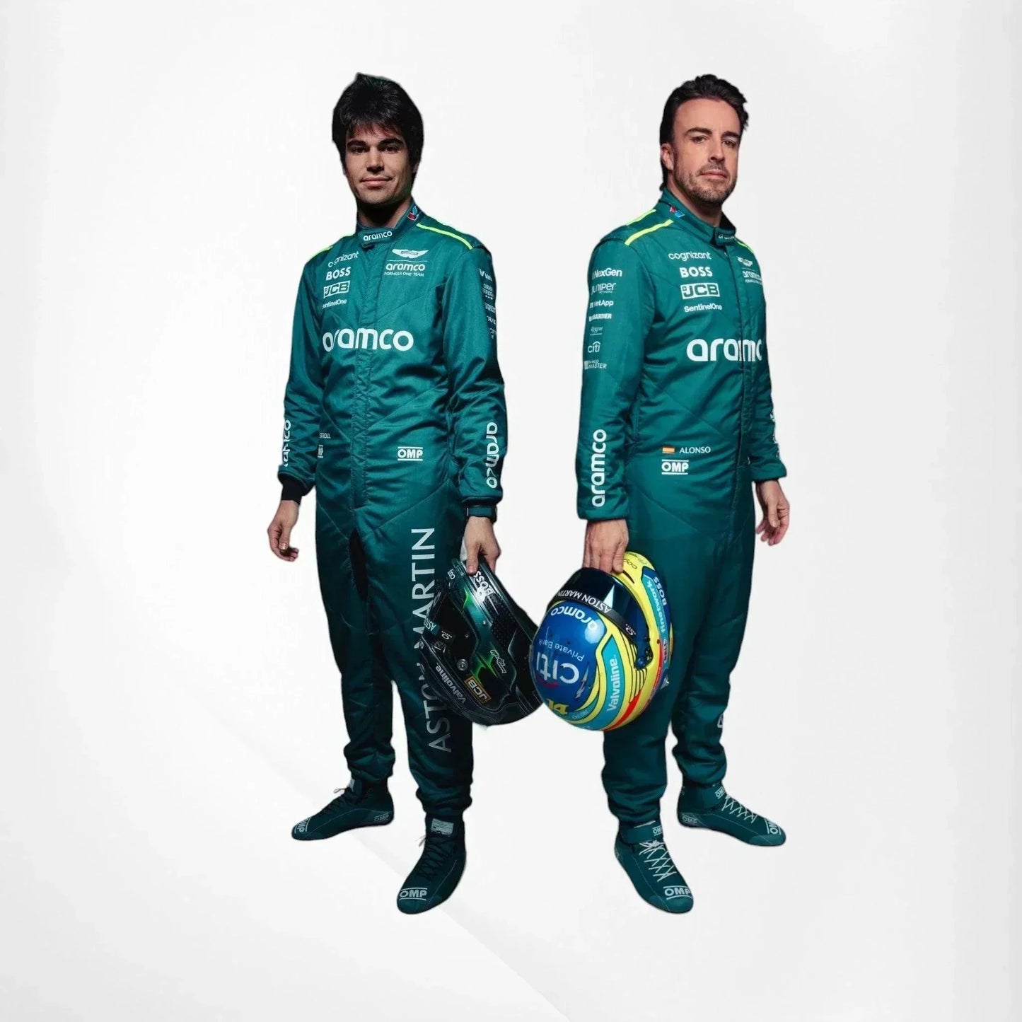 2024 Aston Martin Fernando Alonso Lance Stroll F1 Team Race Suit