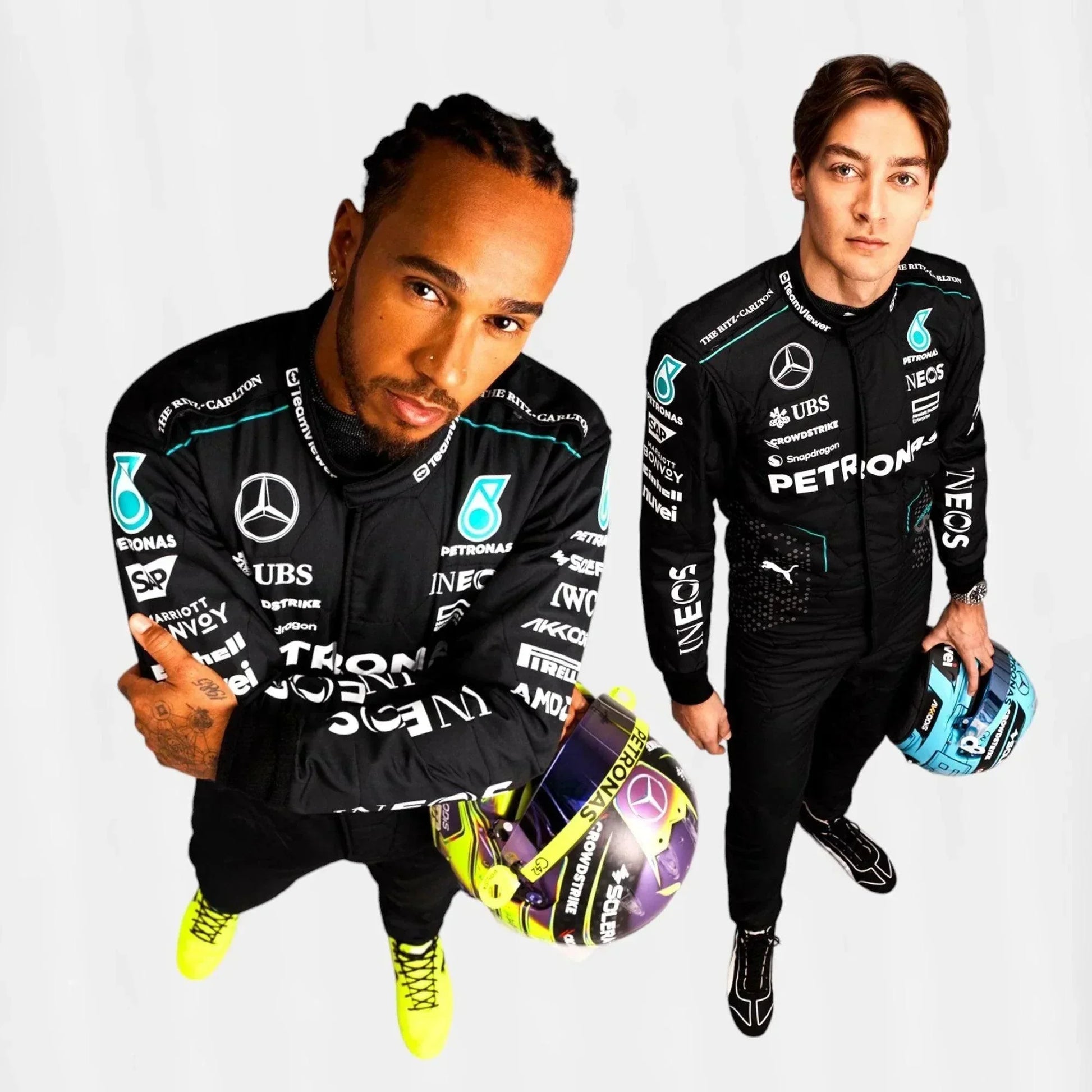 2024 Lewis Hamilton George Russell Mercedes AMG F1 Team Race Suit