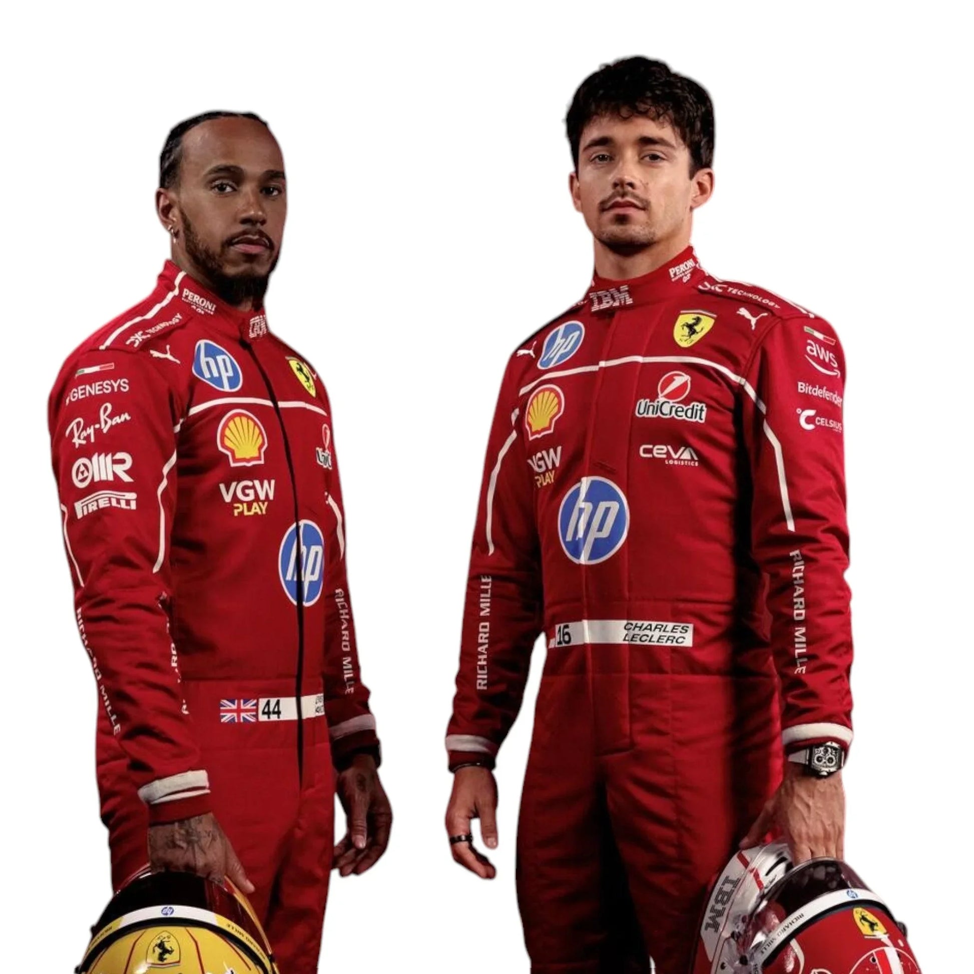2025 Scuderia Ferrari HP F1 Drivers Race Suit - F1 Vintage Racewear