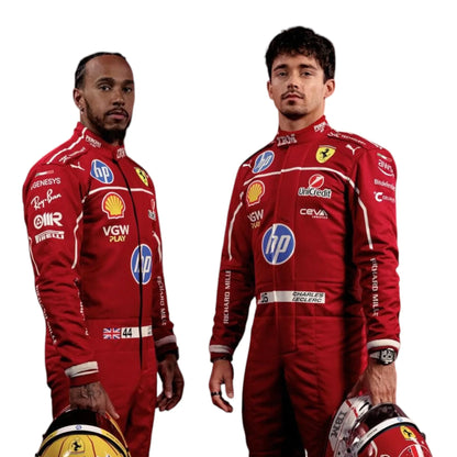 2025 Scuderia Ferrari HP F1 Drivers Race Suit - F1 Vintage Racewear