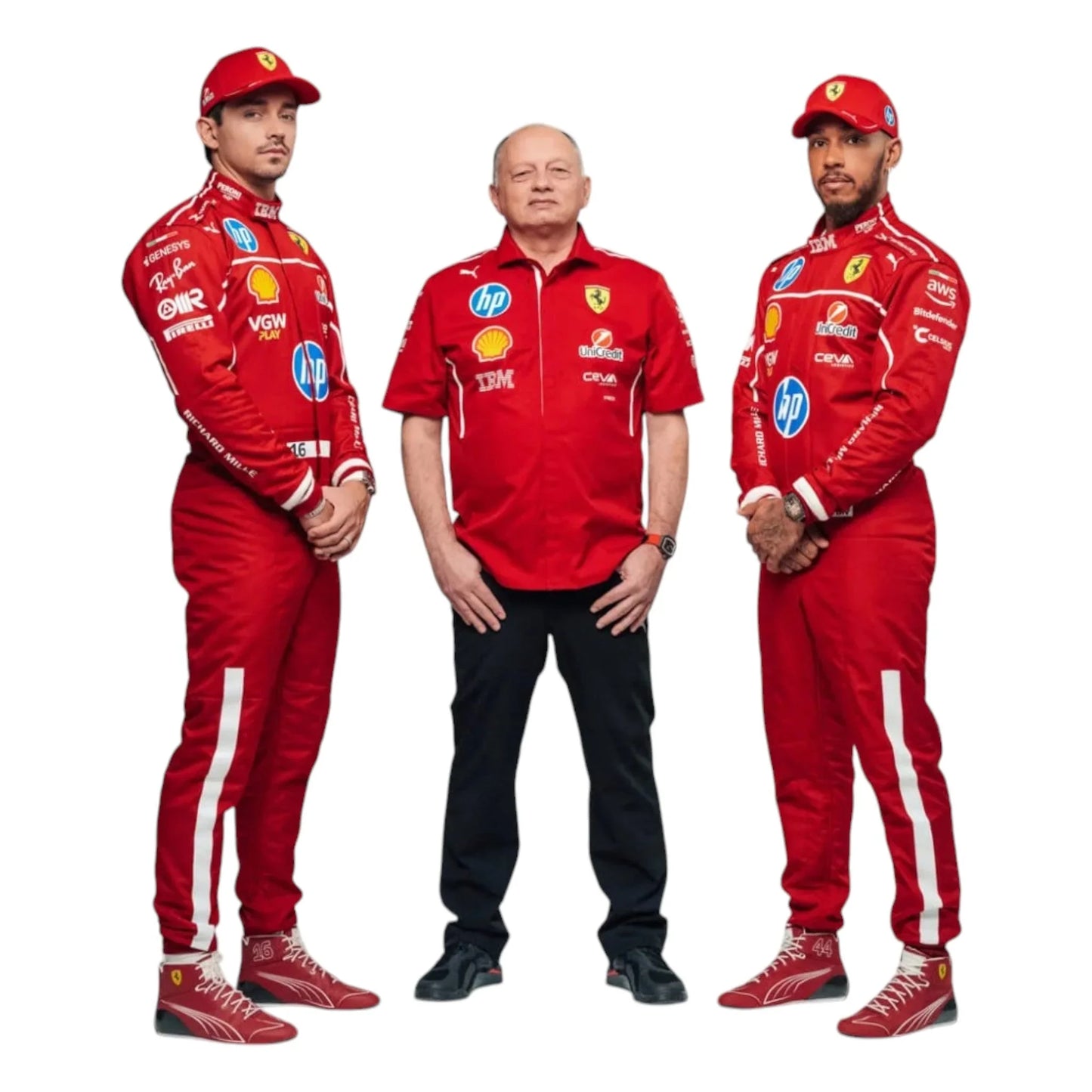 2025 Scuderia Ferrari HP F1 Drivers Race Suit - F1 Vintage Racewear