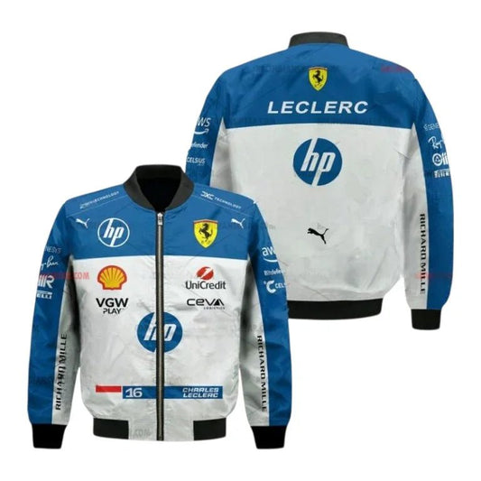 2025 Charles Leclerc Ferrari HP F1 Bomber Jacket