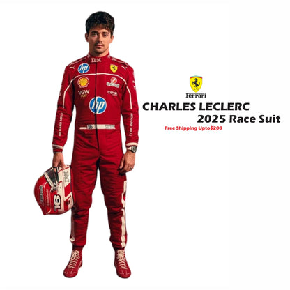 2025 Charles Leclerc Scuderia Ferrari F1 Team Race Suit