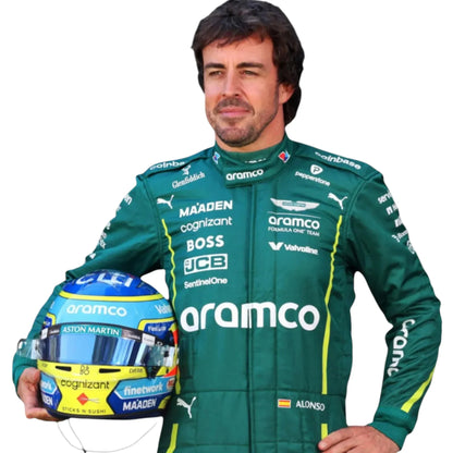 2025 Fernando Alonso Aston Martin F1 Team Race Suit - F1 Vintage Racewear