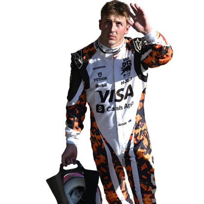 2025 Isack Hadjar F1 Race Suit Visa Cash App Bulls – US GP