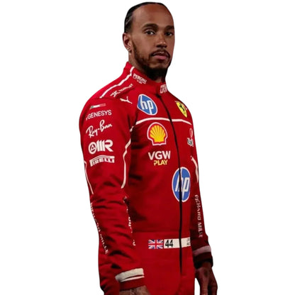 2025 Lewis Hamilton Ferrari HP F1 Team Race Suit