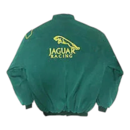 Jaguar Lear Jacket Dark Green - F1 Vintage Racewear