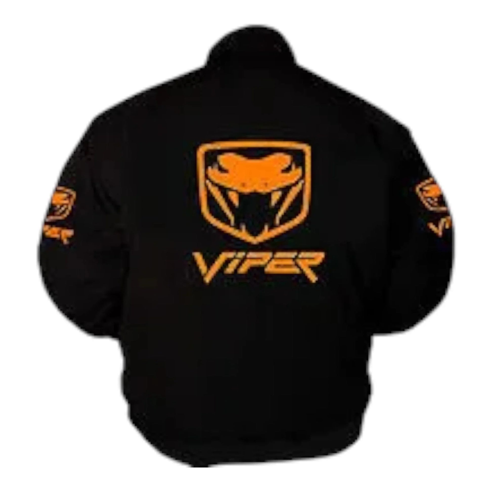 Viper Fangs Racing Jacket Black with Orange Embroidery - F1 Vintage Racewear