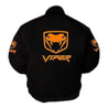 Viper Fangs Racing Jacket Black with Orange Embroidery - Vintage F1 Racewear