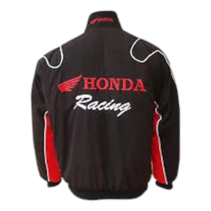 Honda Racing Jacket Black with Red - F1 Vintage Racewear