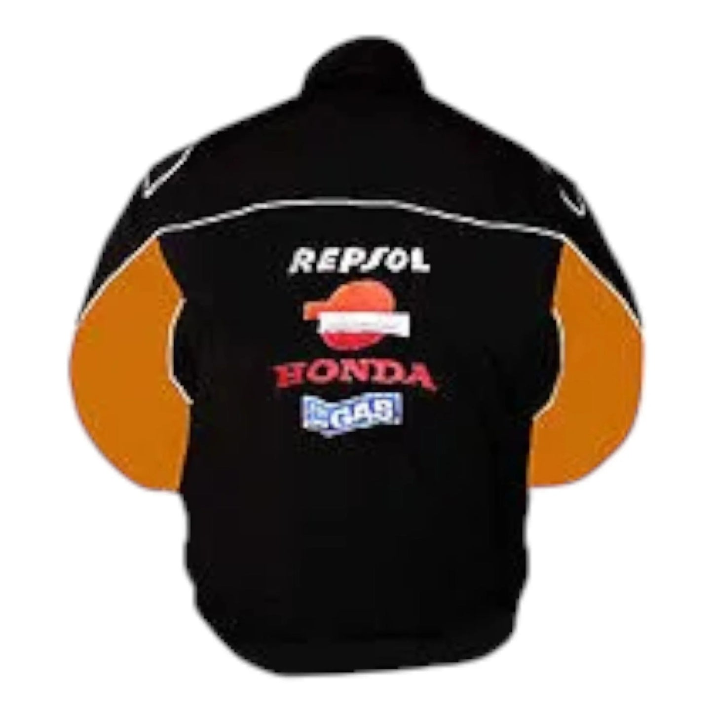 Honda Repsol Racing Jacket Black with Orange - F1 Vintage Racewear