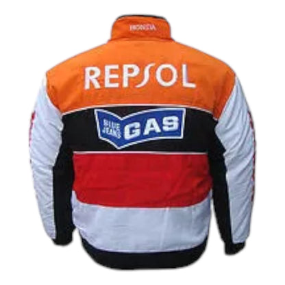 Honda Repsol Racing Jacket Orange and White - F1 Vintage Racewear