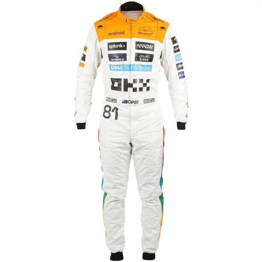 New McLaren Silverstone Oscar Piastri 2023 F1 Team Race Suit - F1 Vintage Racewear
