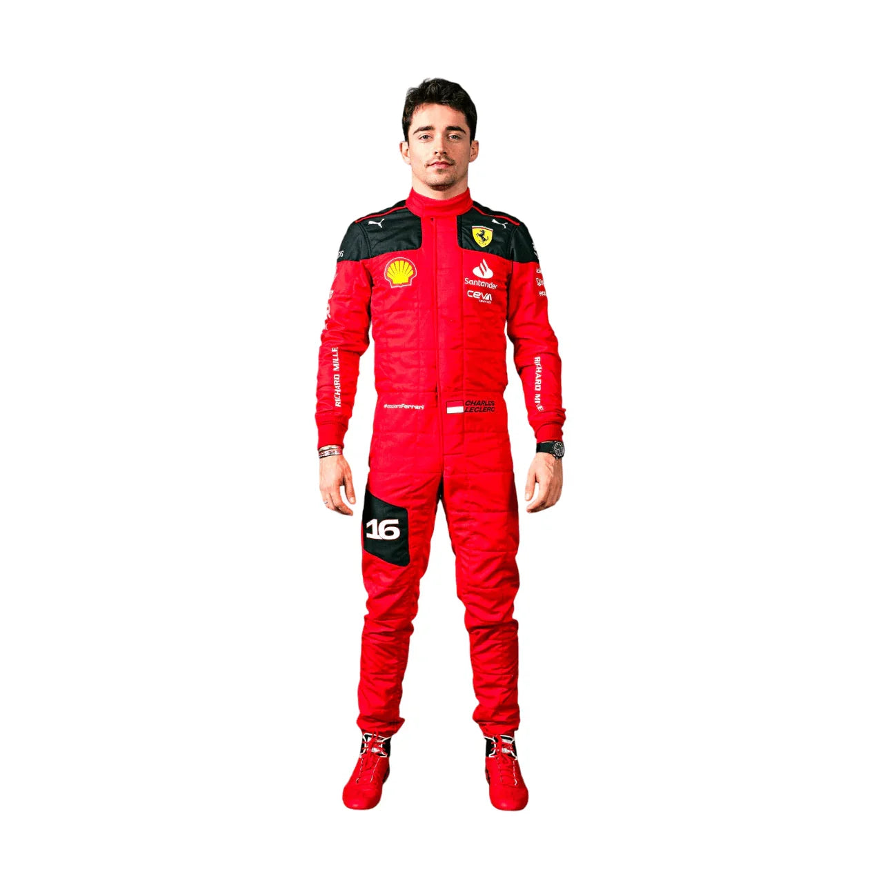 New Charles Leclerc 2023 Race Suit Ferrari F1 - F1 Vintage Racewear