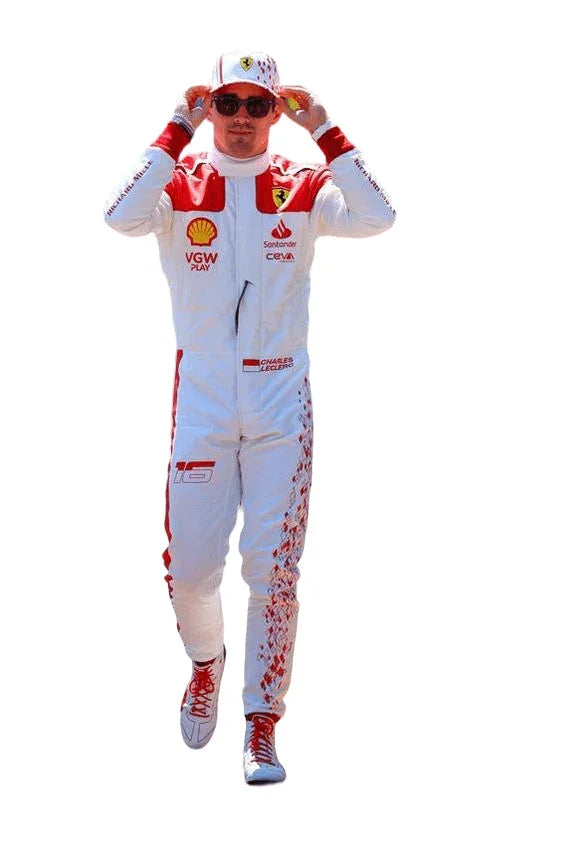 Charles Leclerc Ferrari 2023 F1 Race Suit - Monaco GP - F1 Vintage Racewear