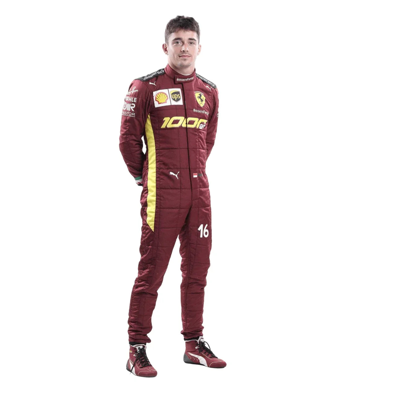 2020 Charles Leclerc Ferrari 1000 GP F1 Embroidered Racing Suit - F1 Vintage Racewear