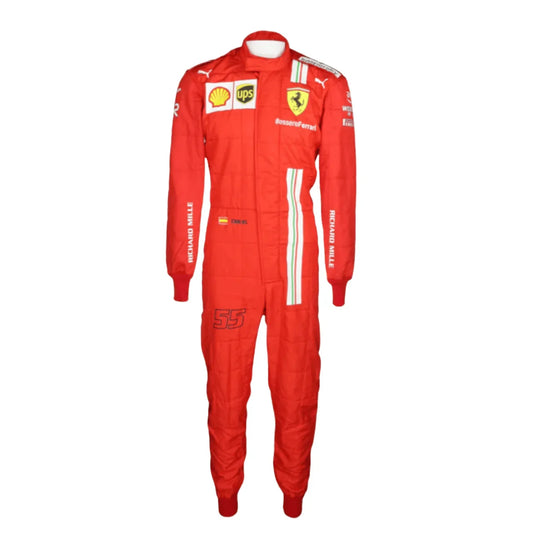 2021 Carlos Sainz Ferrari F1 Race Suit - F1 Vintage Racewear