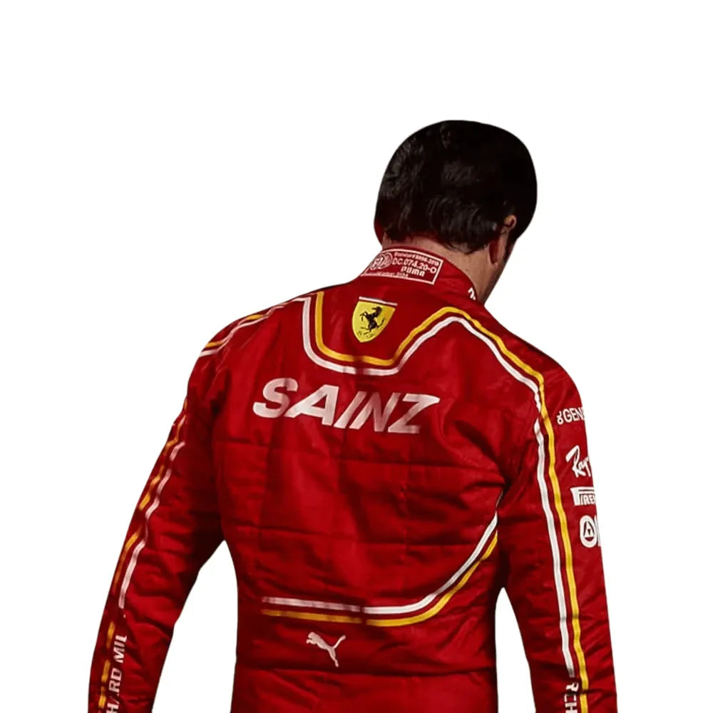 2024 Carlos Sainz Ferrari F1 Race Suit - F1 Vintage Racewear