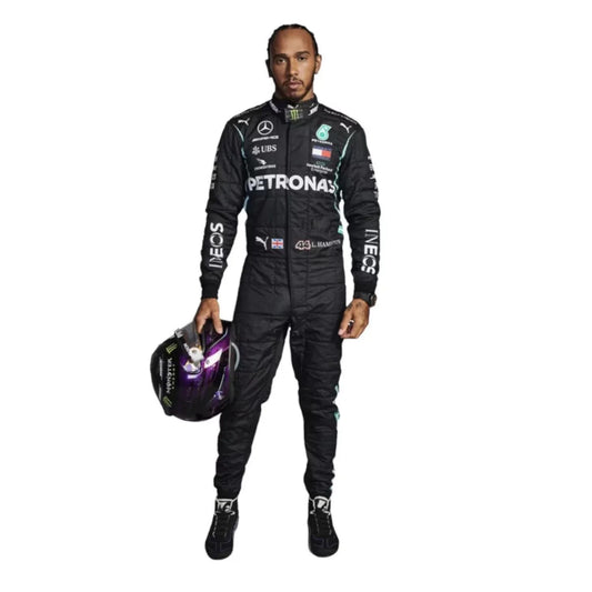 2021 Lewis Hamilton PETRONAS Mercedes F1 Race Suit - F1 Vintage Racewear