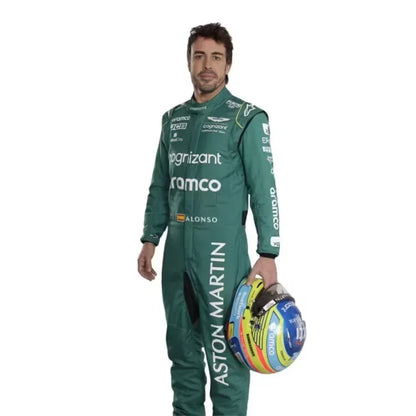 2023 Fernando Alonso Aston Martin F1 Race Suit - F1 Vintage Racewear
