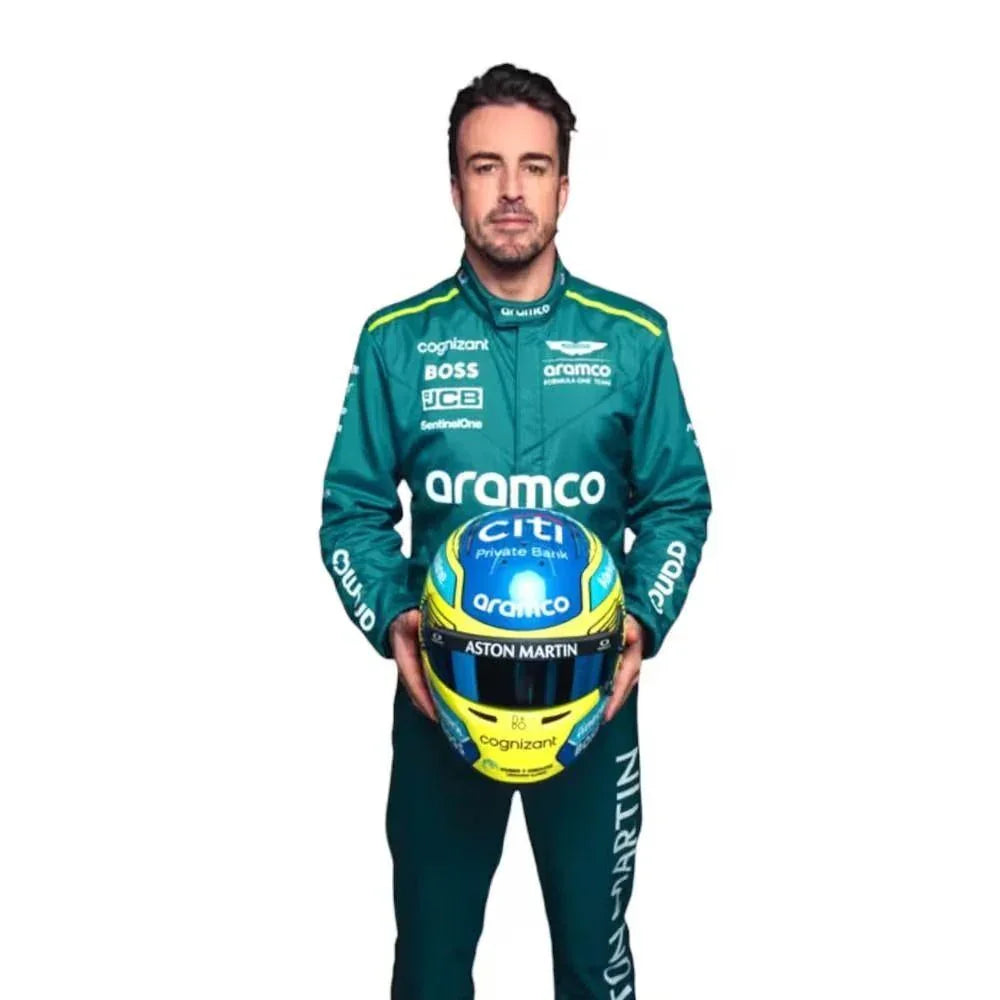 2024 Fernando Alonso Aston Martin F1 Race Suit - F1 Vintage Racewear