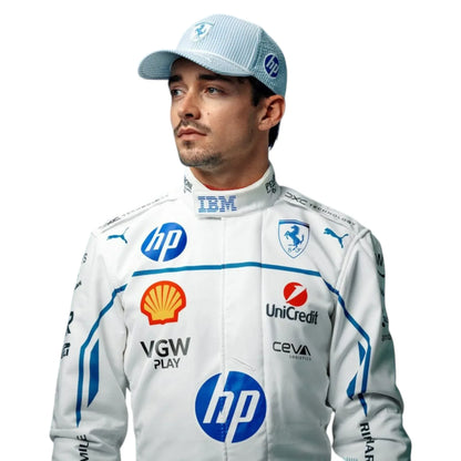 Scuderia Ferrari HP 2025 Special Edition Charles Leclerc Race Suit - Monaco GP - F1 Vintage Racewear