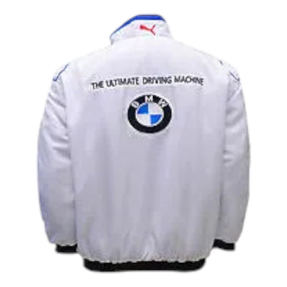 BMW Racing Jacket White, Blue - F1 Vintage Racewear