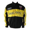 Ducati Motorcycle Jacket Coat Black & Yellow - Vintage F1 Racewear