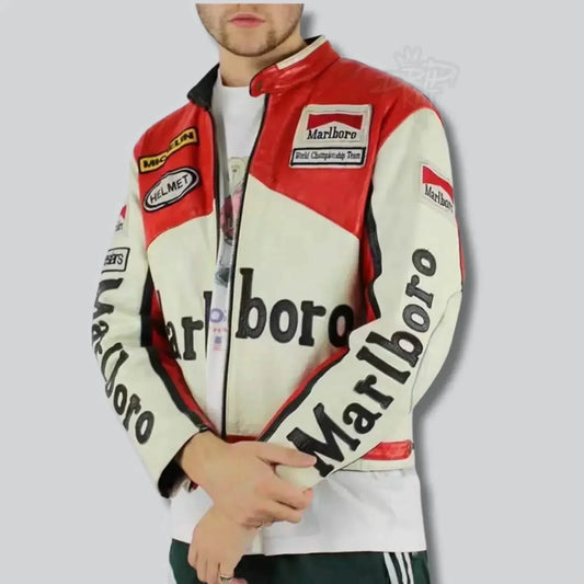 Rare Unisex MARLBORO WHITE JACKET - F1 Vintage Racewear