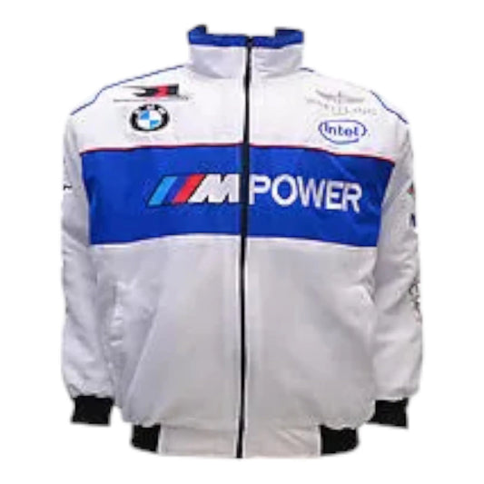 BMW Racing Jacket White, Blue - F1 Vintage Racewear