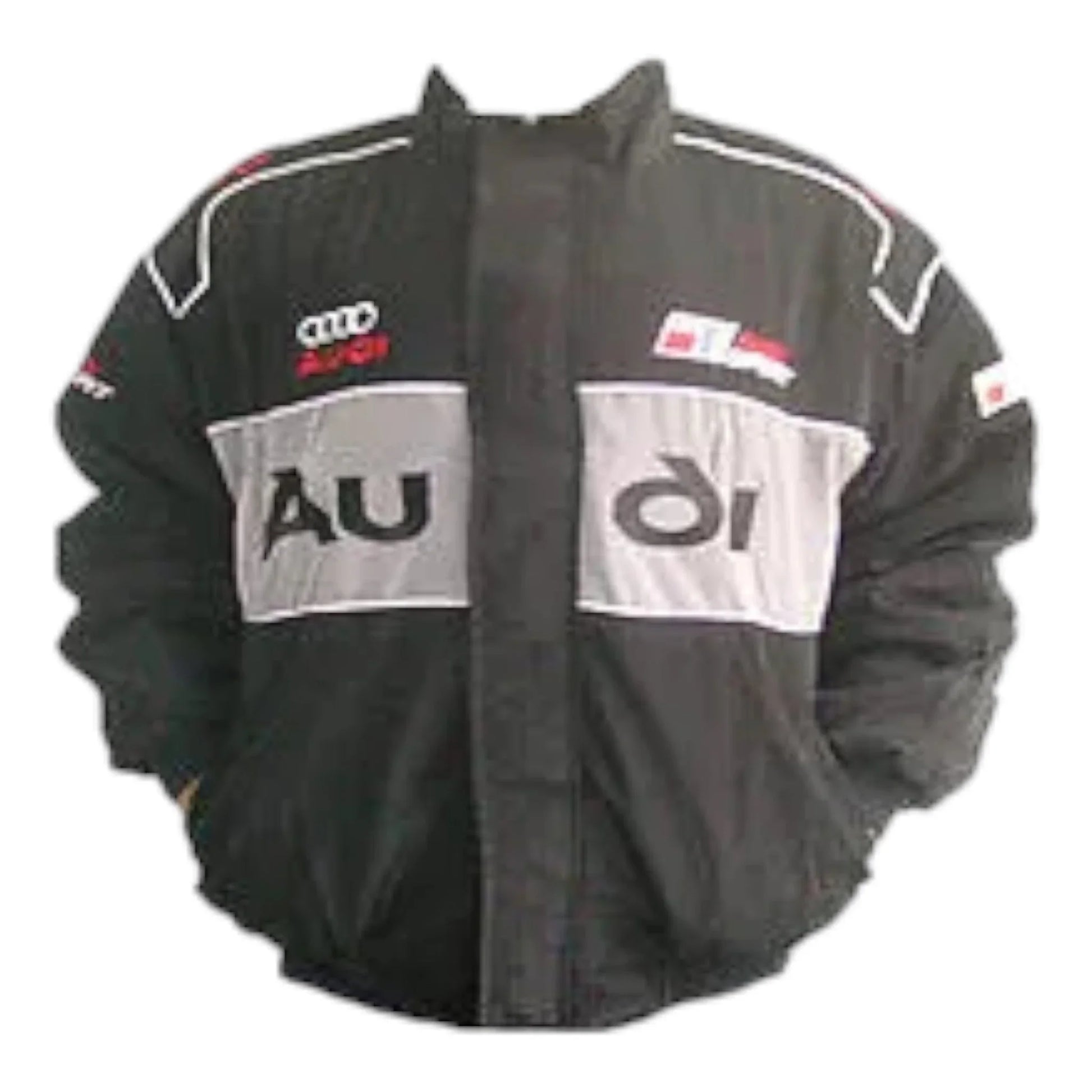 Audi Sport Racing Jacket Black and Light Gray - F1 Vintage Racewear