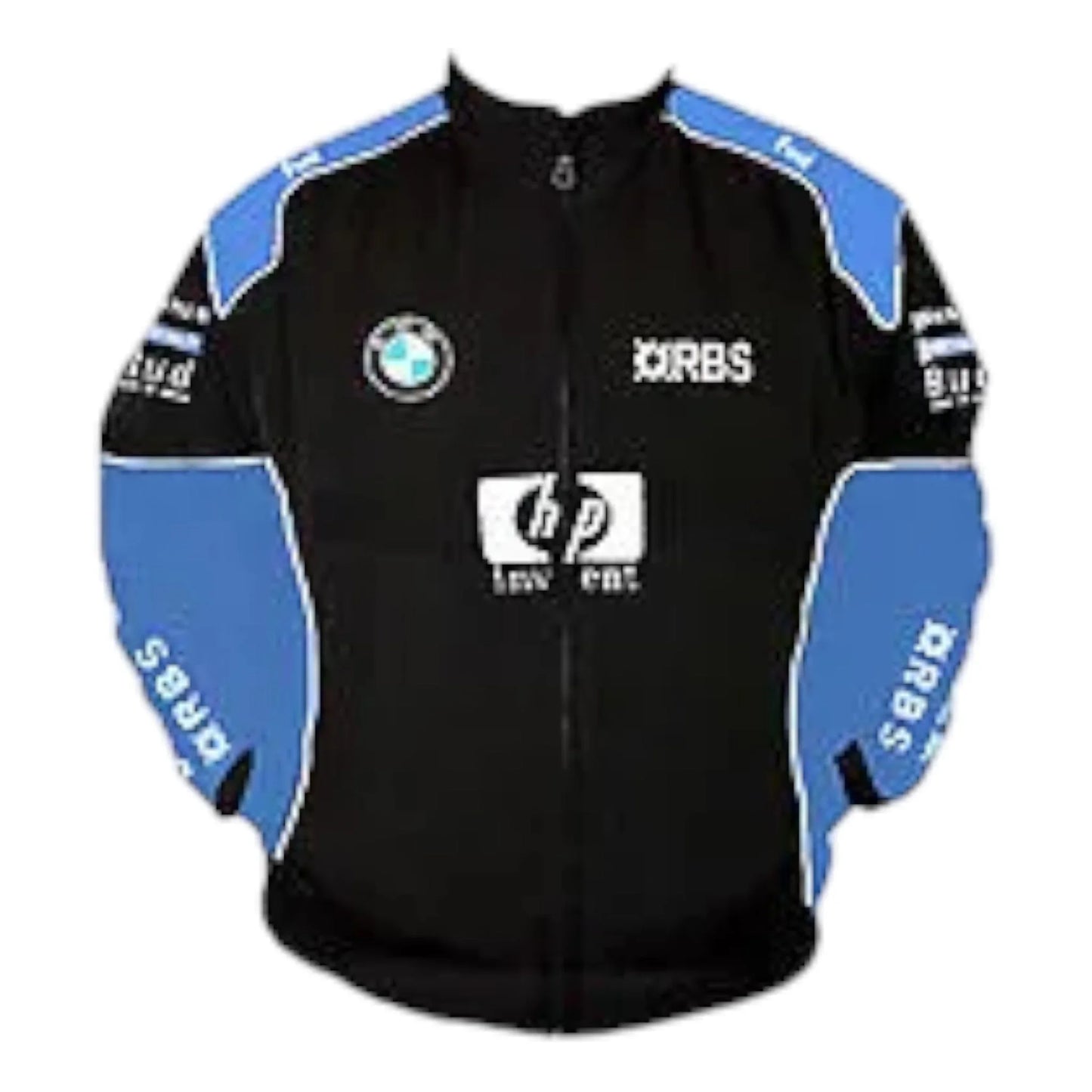 BMW RBS HP Racing Jacket Black and Royal Blue - F1 Vintage Racewear