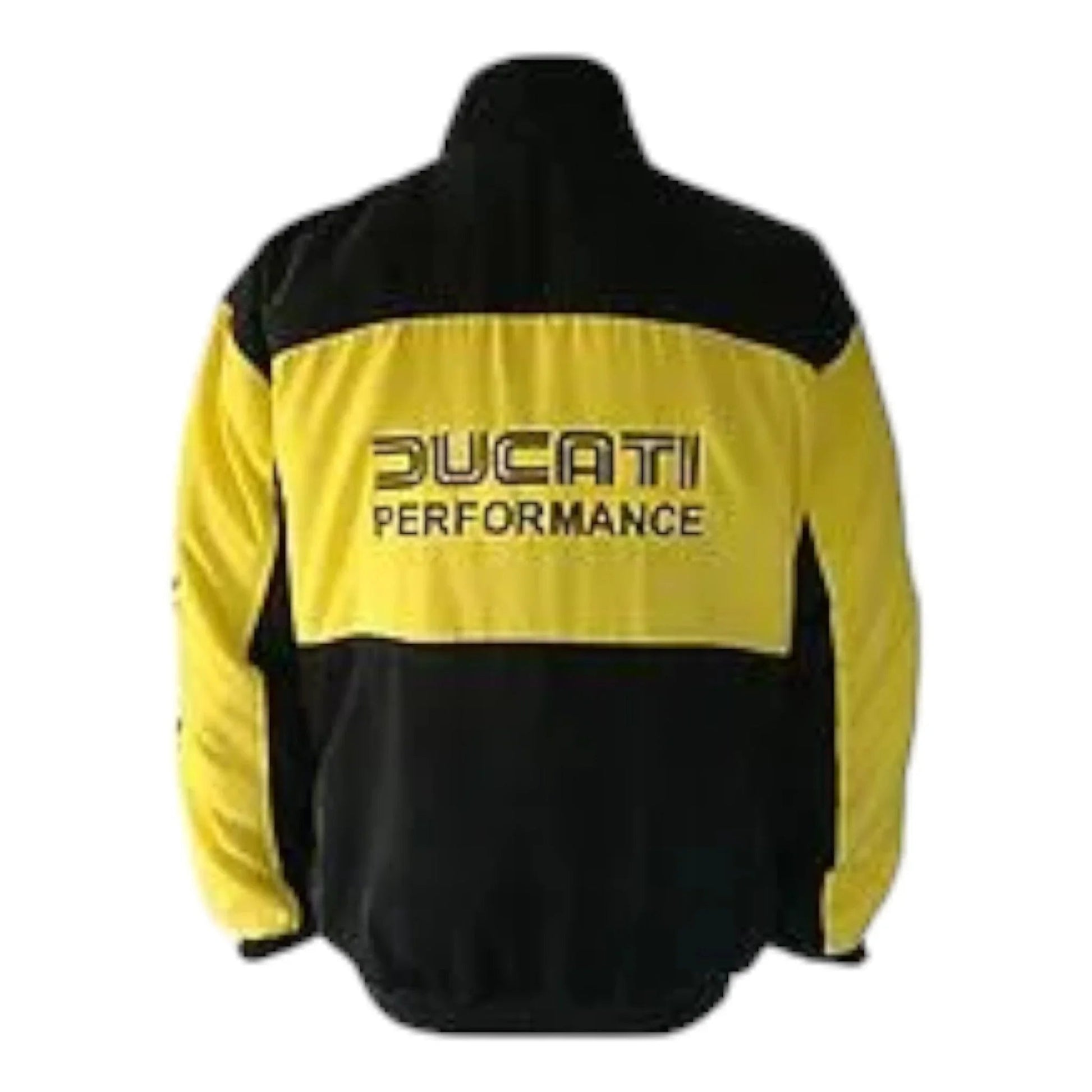Ducati Motorcycle Jacket Coat Black & Yellow - F1 Vintage Racewear