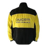 Ducati Motorcycle Jacket Coat Black & Yellow - Vintage F1 Racewear