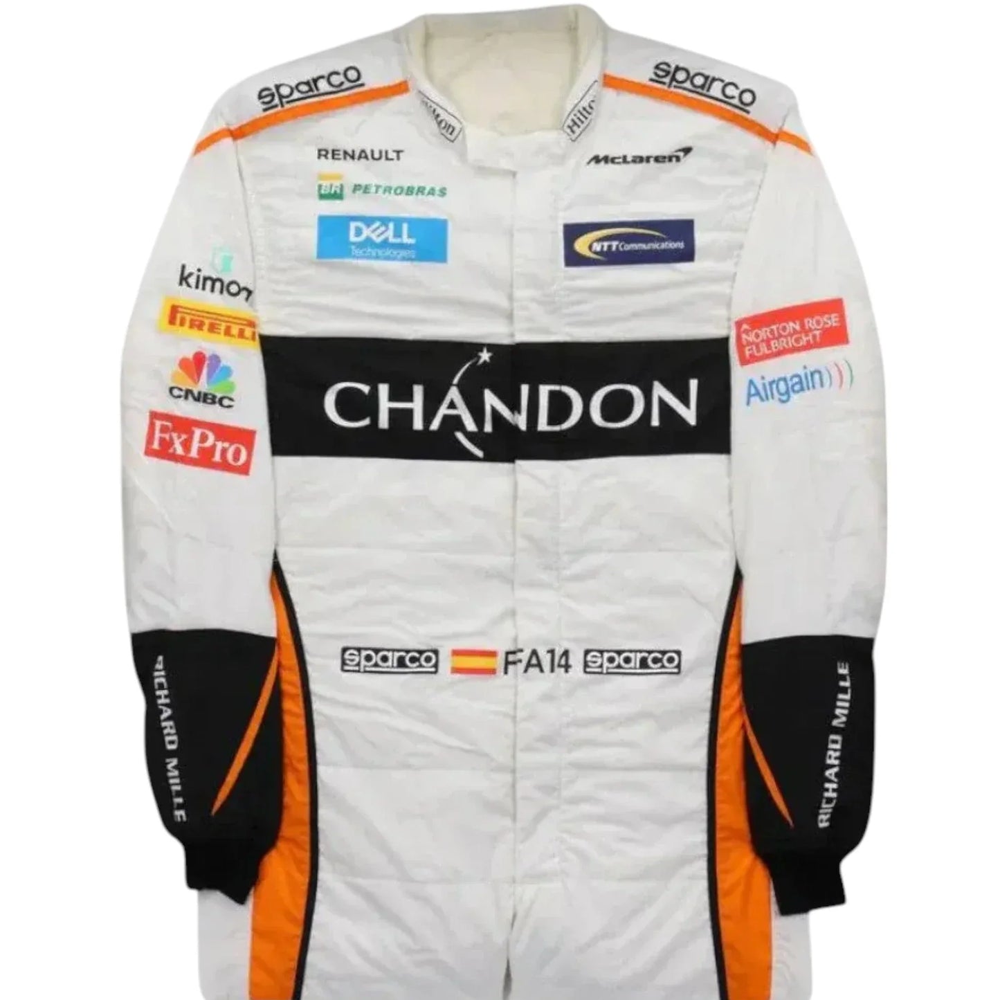 Fernando Alonso 2018 McLaren Formula 1 Race Suit Replica - F1 Vintage Racewear