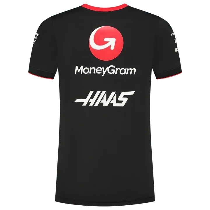Haas Racing F1 2023 Men's Team Fitted Polo Shirt - Black - F1 Vintage Racewear