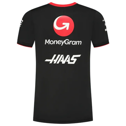 Haas Racing F1 2023 Men's Team Fitted Polo Shirt - Black - F1 Vintage Racewear