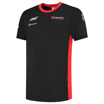 Haas Racing F1 2023 Men's Team Fitted Polo Shirt - Black - F1 Vintage Racewear